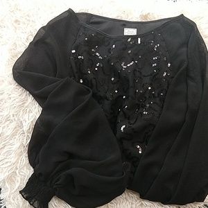 Gatsby -esque black sequin dress